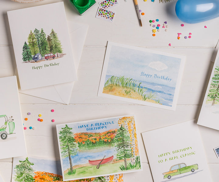 Peaceful Lake Birthday Card