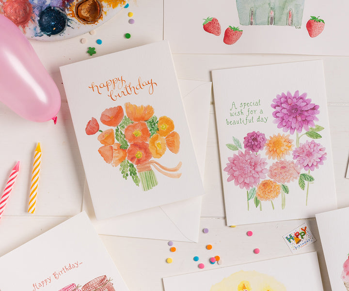 Poppies Birthday Card