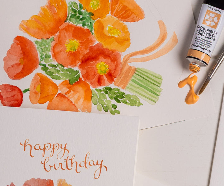 Poppies Birthday Card