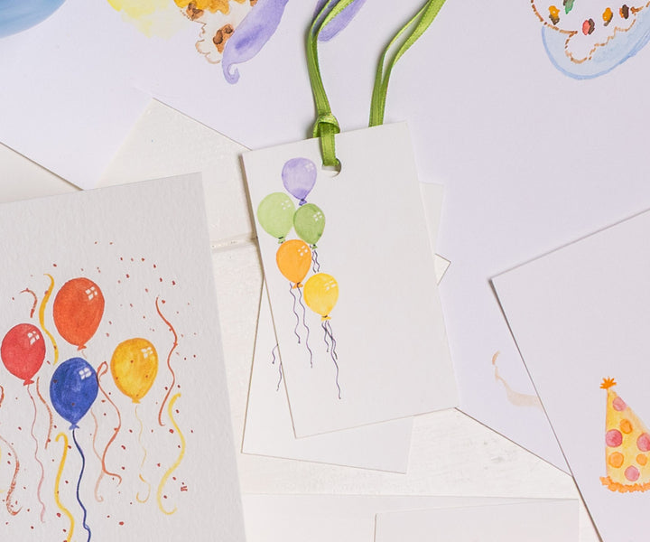 Birthday Balloons Gift Tags