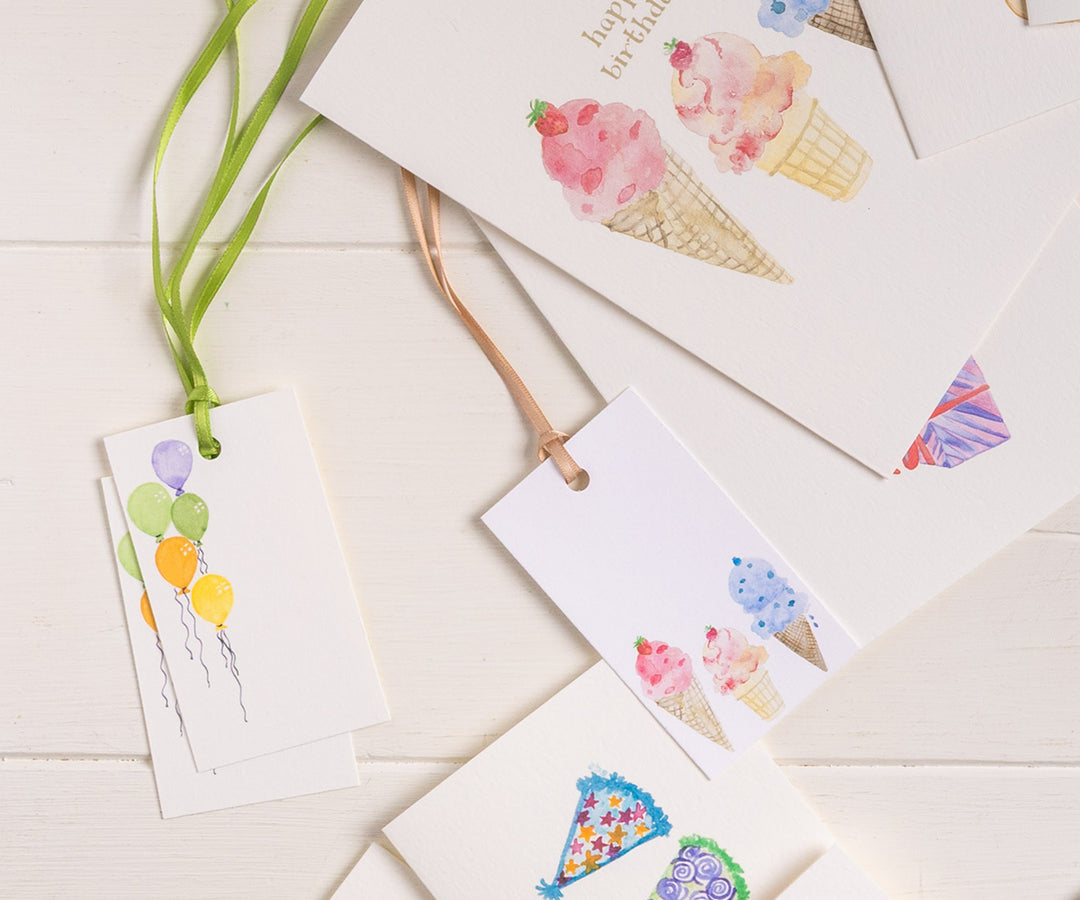 Birthday Balloons Gift Tags