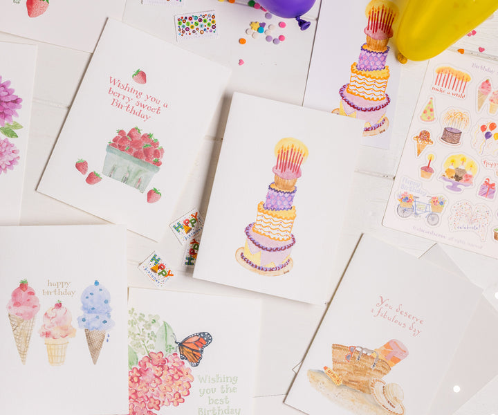 Tall Cake Birthday Card