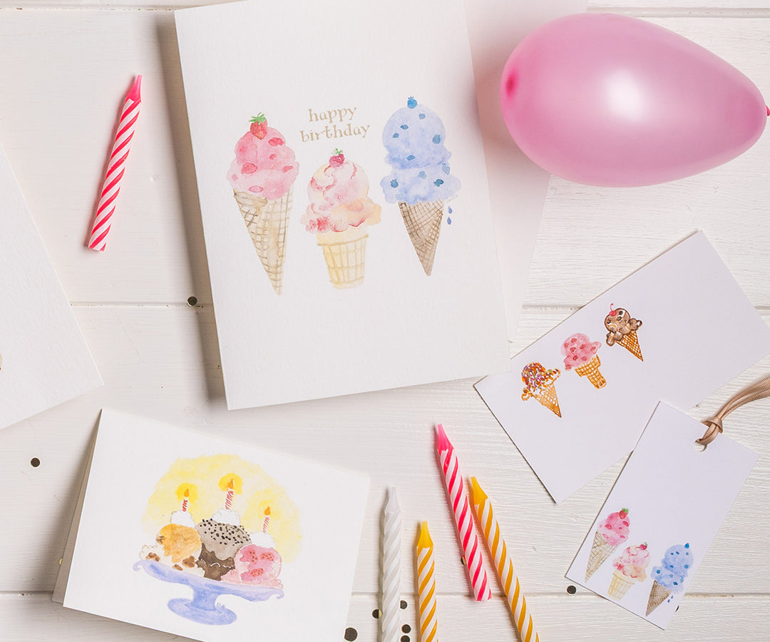 Triple Scoop Birthday Card
