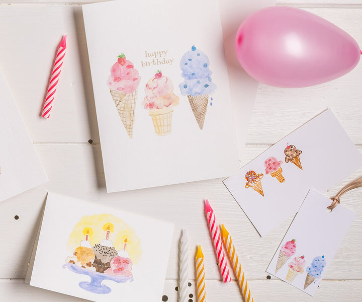 Triple Scoop Birthday Card