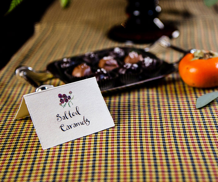Blackberries escort/place card photo by Melissa Mullen