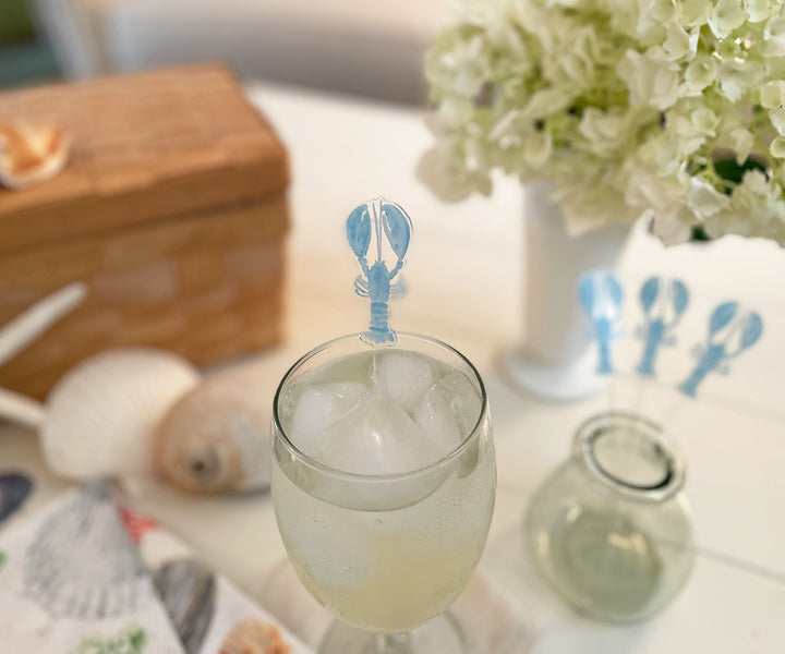 Light Blue Lobster Acrylic Stir Sticks