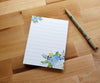 Mini Blueberries & Flowers notepad