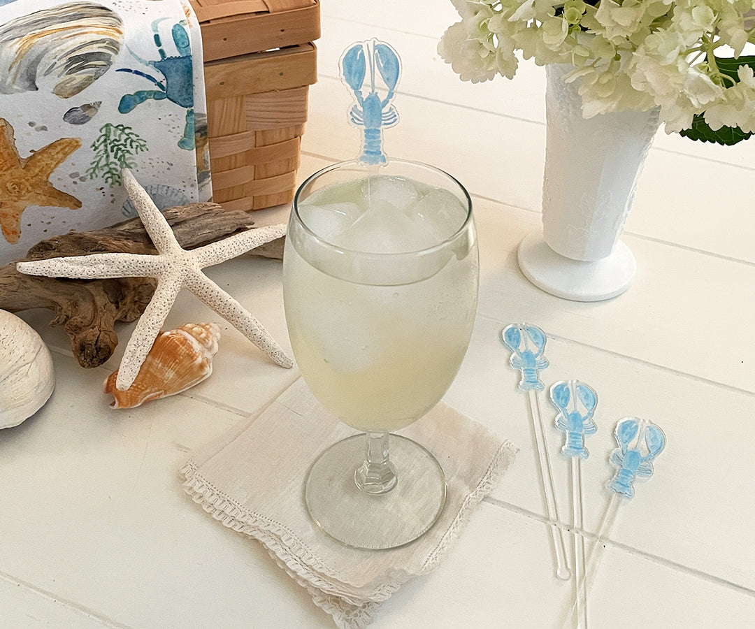 Light Blue Lobster Acrylic Stir Sticks