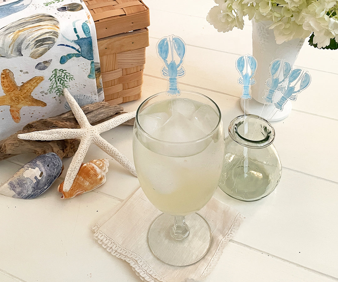Light Blue Lobster Acrylic Stir Sticks
