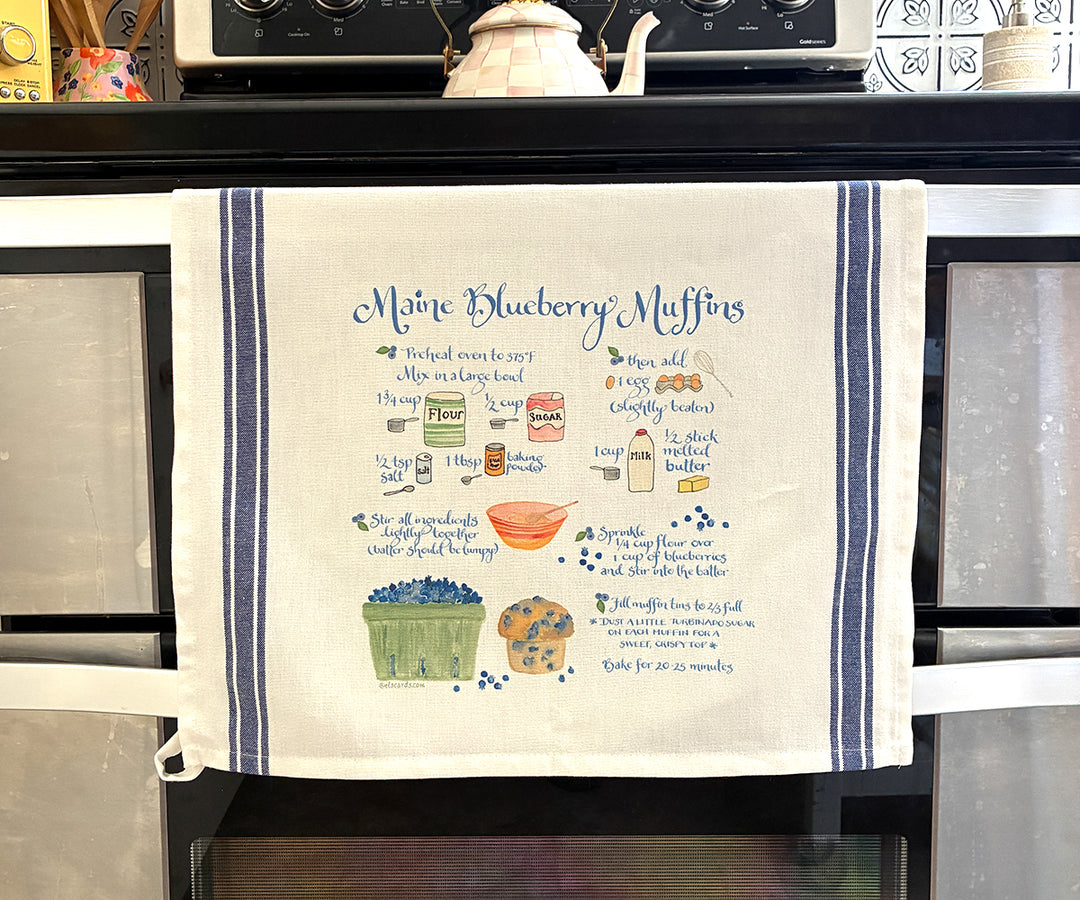 Maine Blueberry Muffin Tea Towel