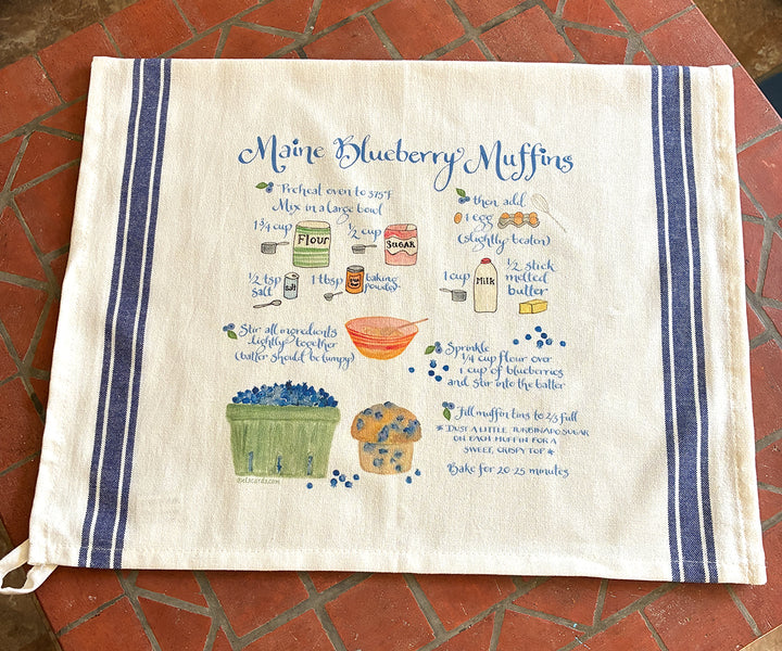 Maine Blueberry Muffin Tea Towel