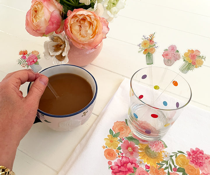 Bright Bouquet Acrylic Stir Sticks