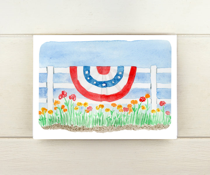 Bunting fence card