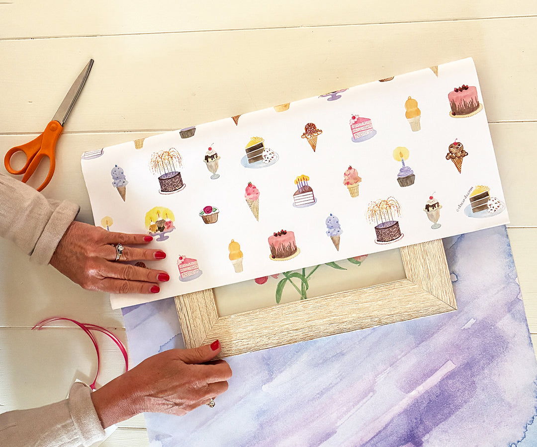 Cake & Ice Cream 2-sided Gift Wrap