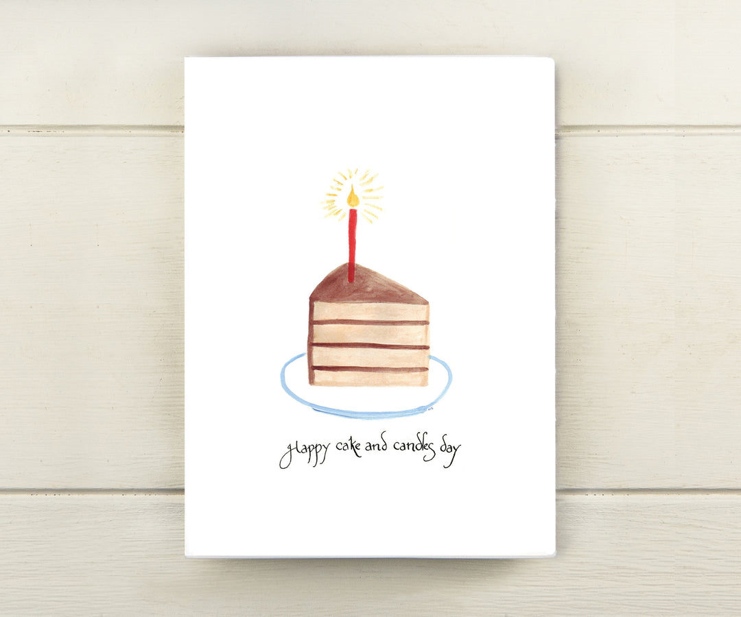 Cake and Candles Birthday Card