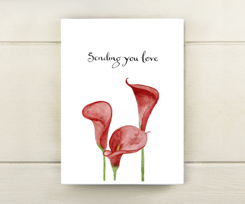 calla lily flower quotes Calla Lily Sympathy Card – El's Cards