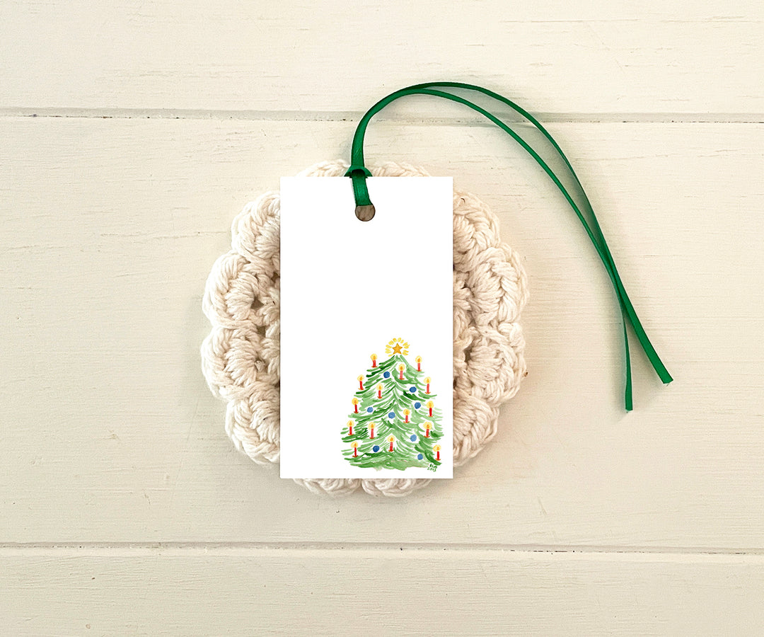 Candle Tree Holiday Gift Tags