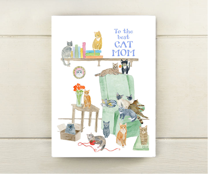 Cat Mom Mother's Day Card