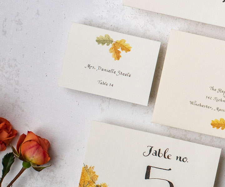 chairlift in autumn place card