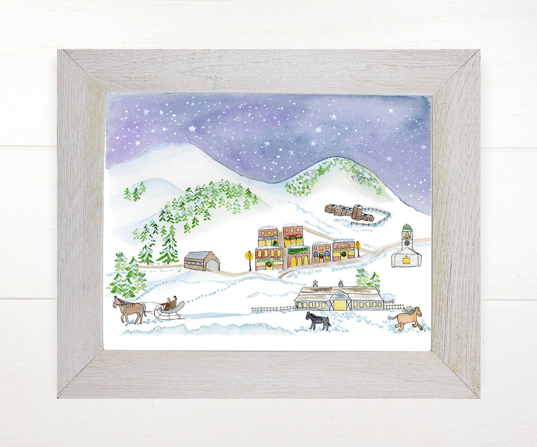 Charming Village Christmas Print