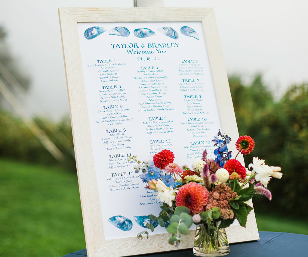 Mussel shell seating chart