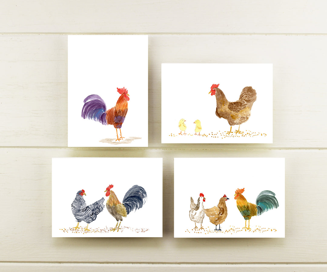 Chicken Key Card Chickens Note Cards – El's Cards