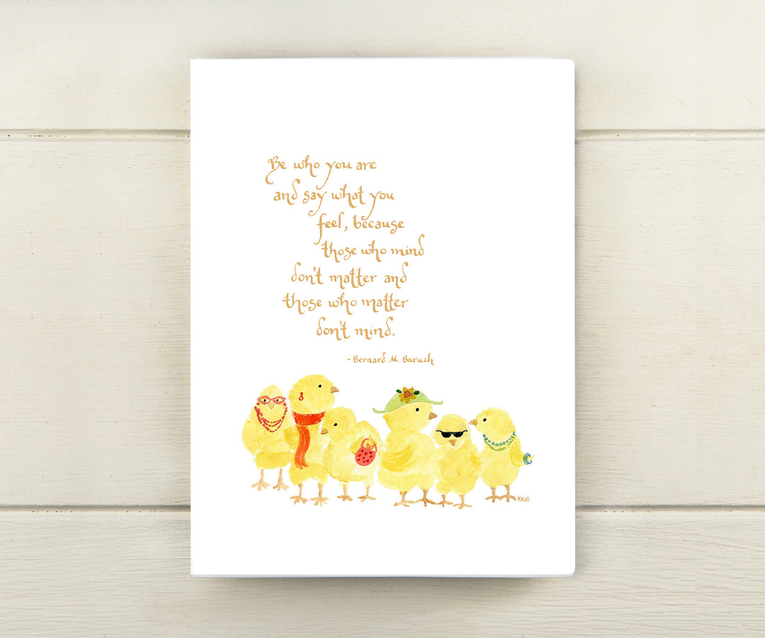 Chicks Be Yourself Quote Card
