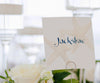 chic starfish table number photo by Todd Danforth