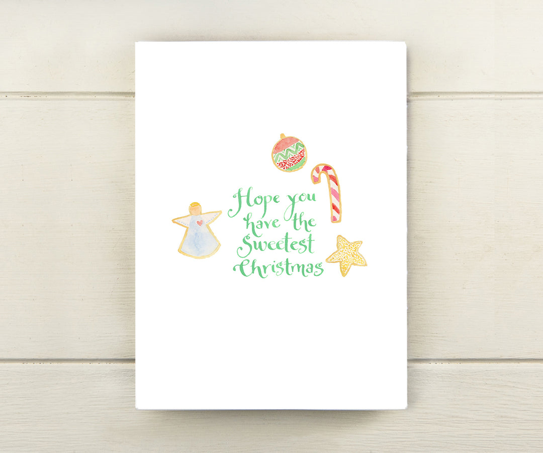 Christmas Cookies Holiday Card inside message