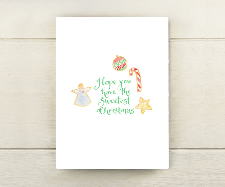 Christmas Cookies Holiday Card inside message