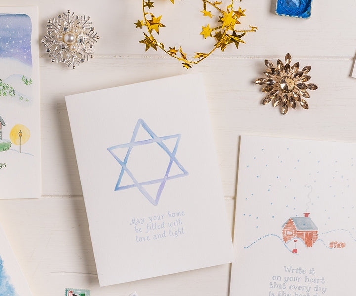 Star of David Hanukkah Card
