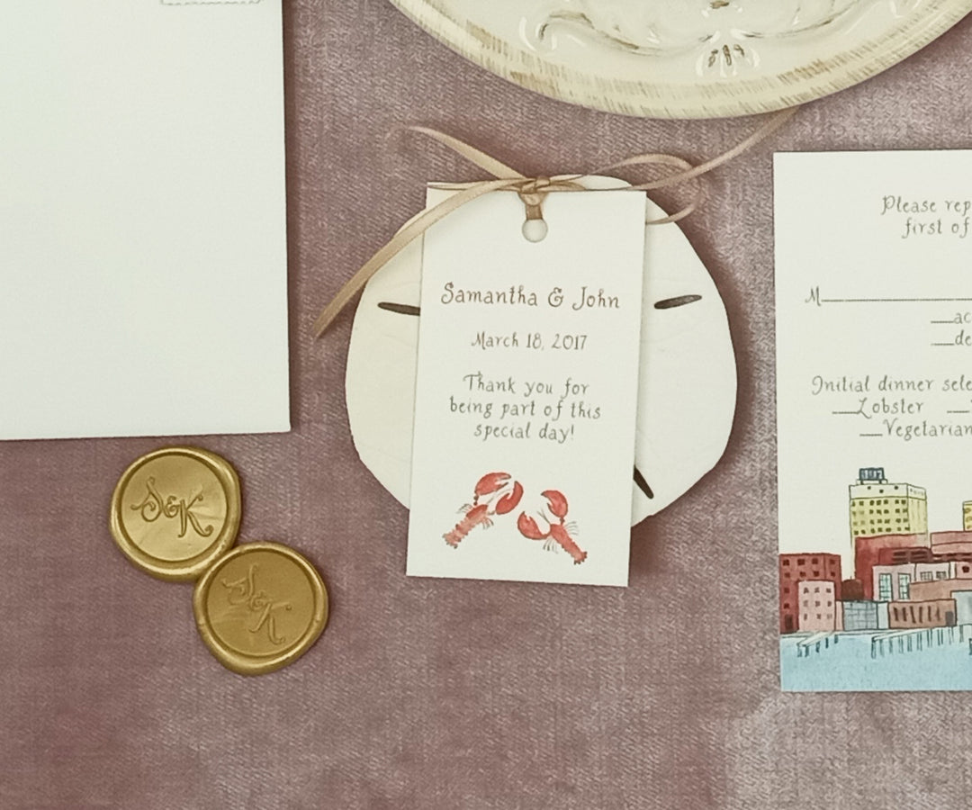 City Waterfront Favor Tags