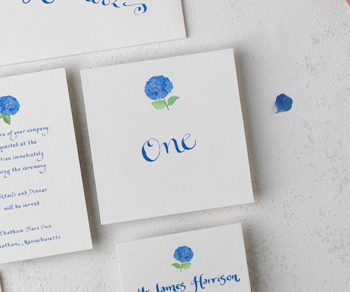 Classic Hydrangea Table Number