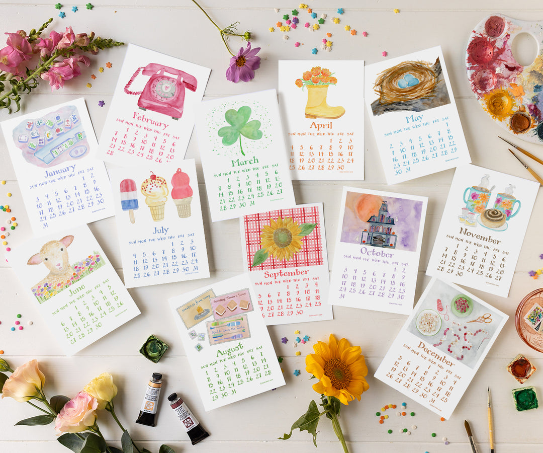2027 A Colorful Year Desk Calendar