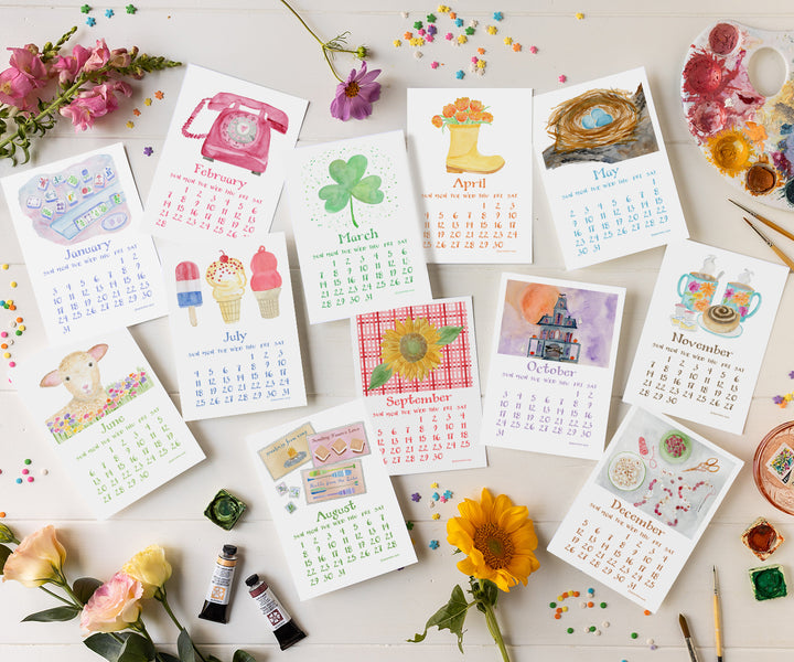 2027 A Colorful Year Desk Calendar