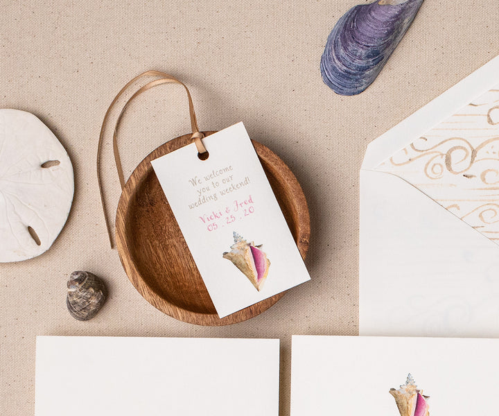 Conch Shell Favor Tags