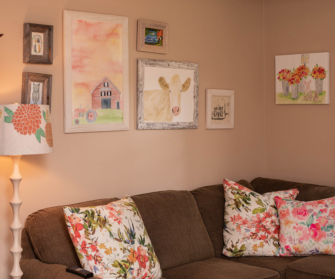 watercolor farm theme decor design