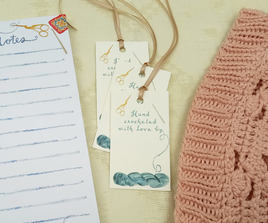 crochet gift tags