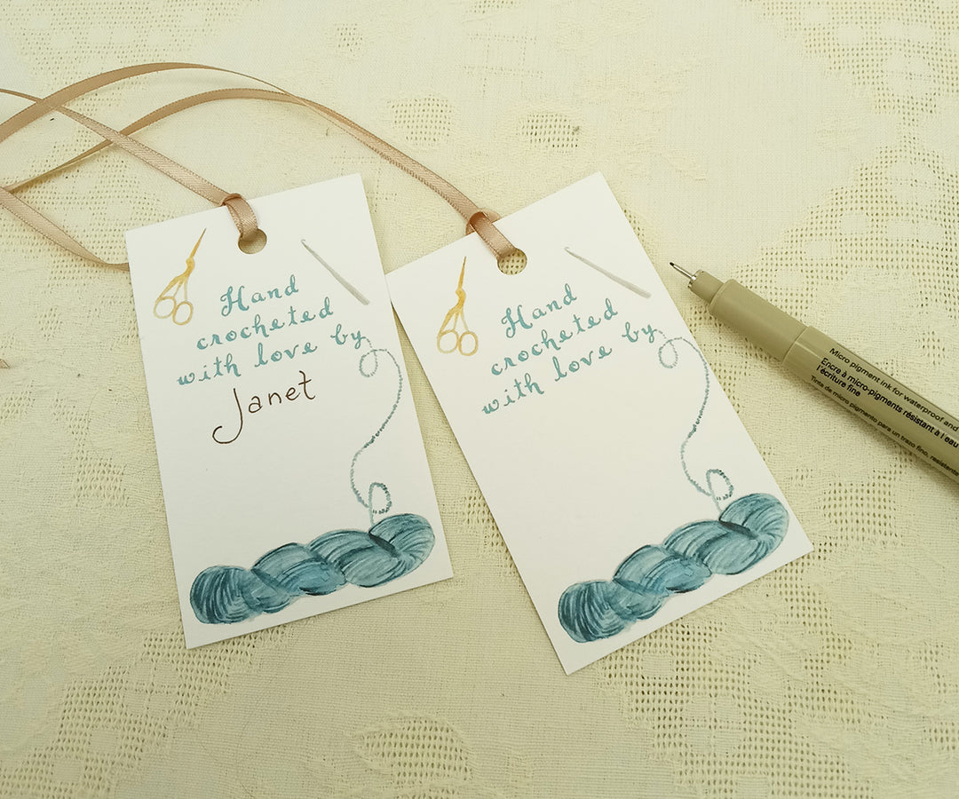 crochet gift tags