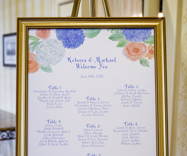 Hydrangeas and Roses seating chart