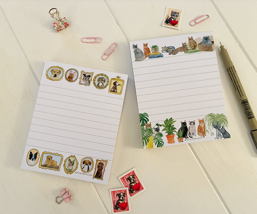 Dog and Cat notepads