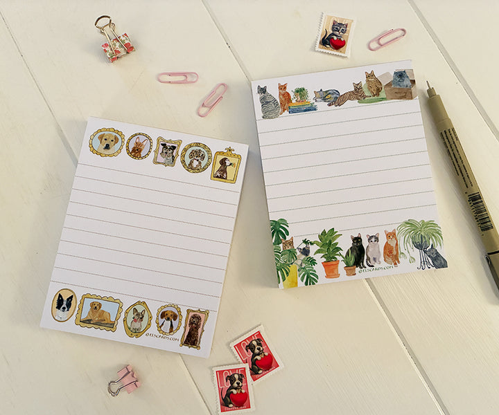Dog and Cat notepads