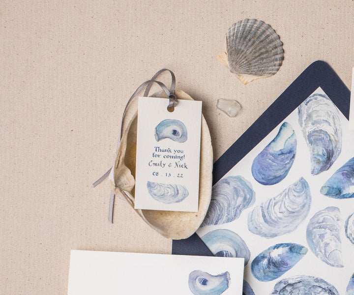 Oyster Bar Shell Favor Tags
