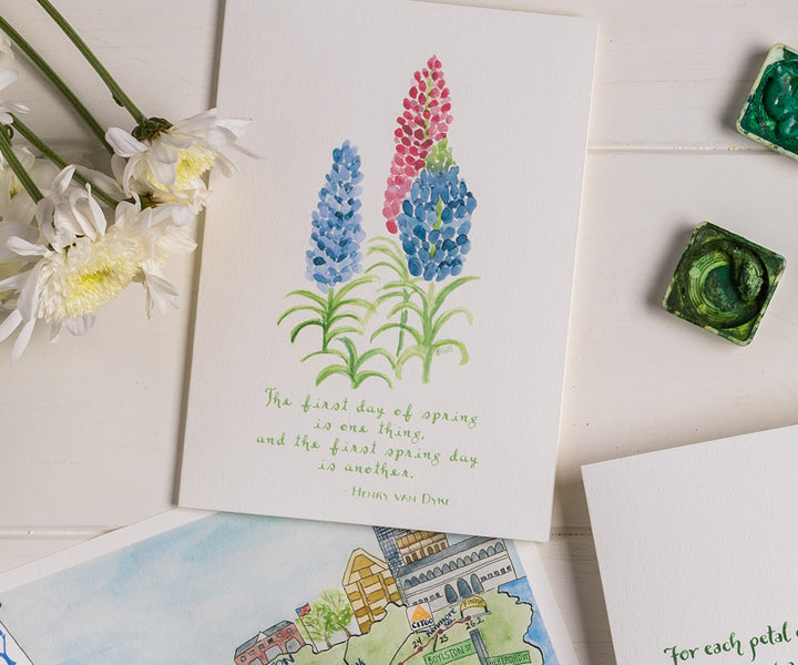 Lupines Spring Quote Card