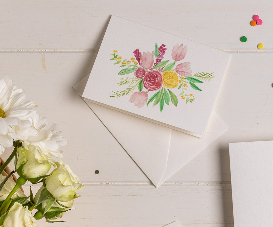 Spring Mixed Flowers Note Cards