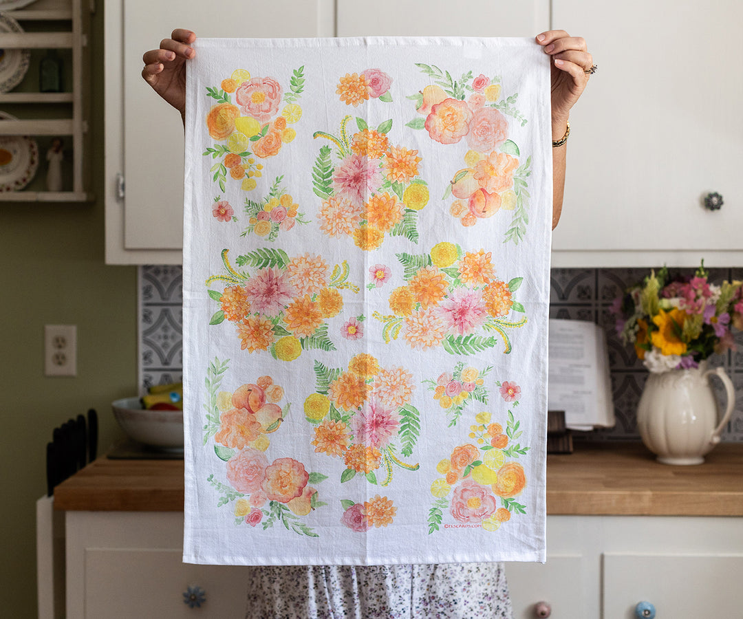 Elegant Bouquet Tea Towel