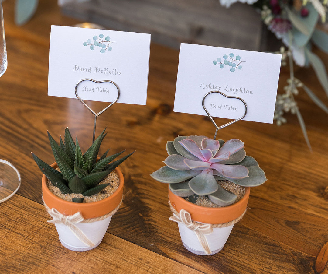succulent escort cards Eucalyptus Place Card – El's Cards