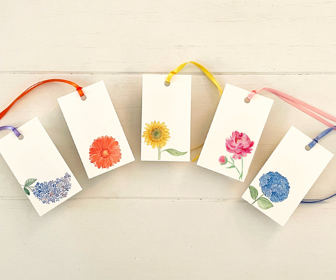 Favorite flowers gift tags