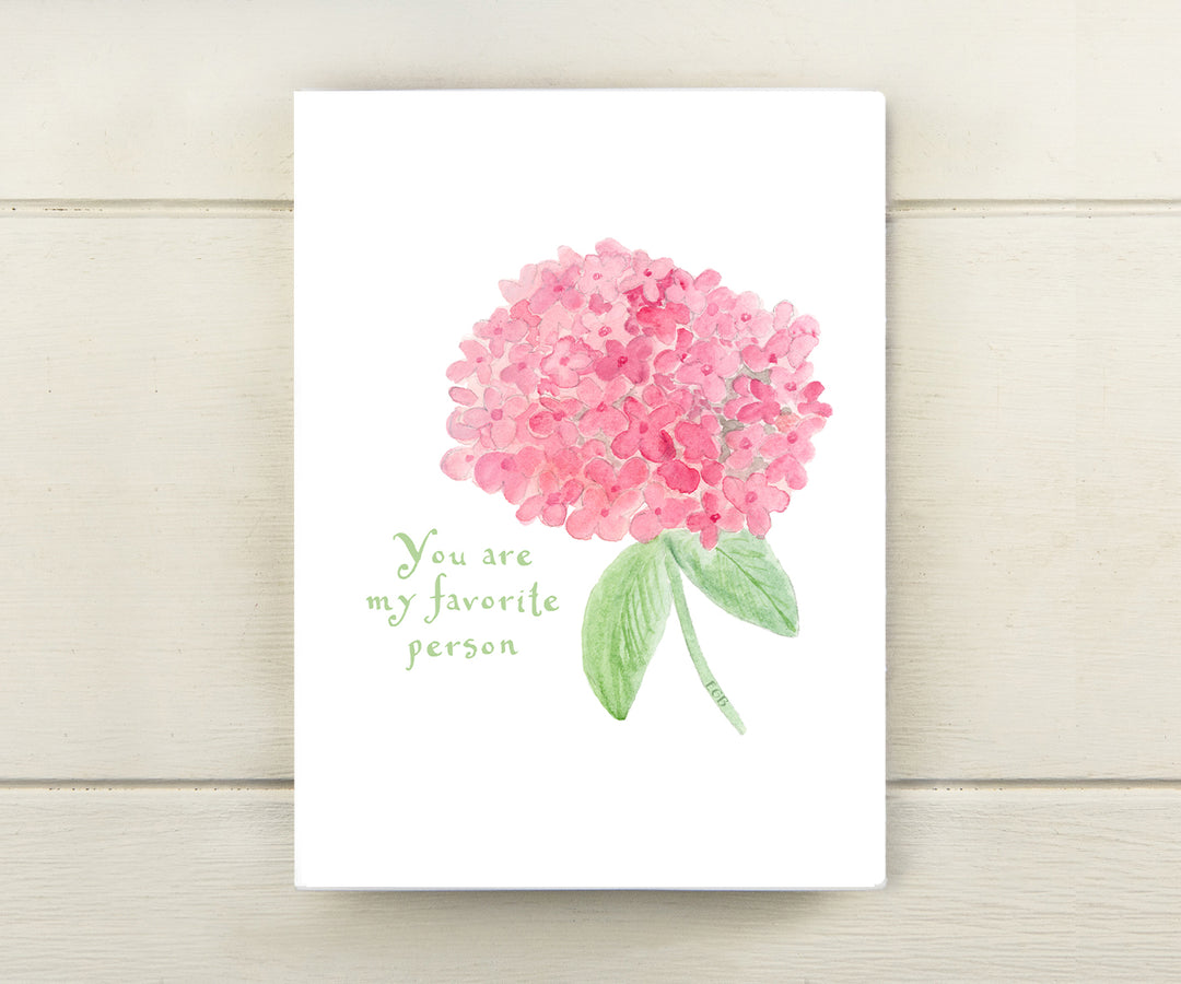Favorite Person Hydrangea Card