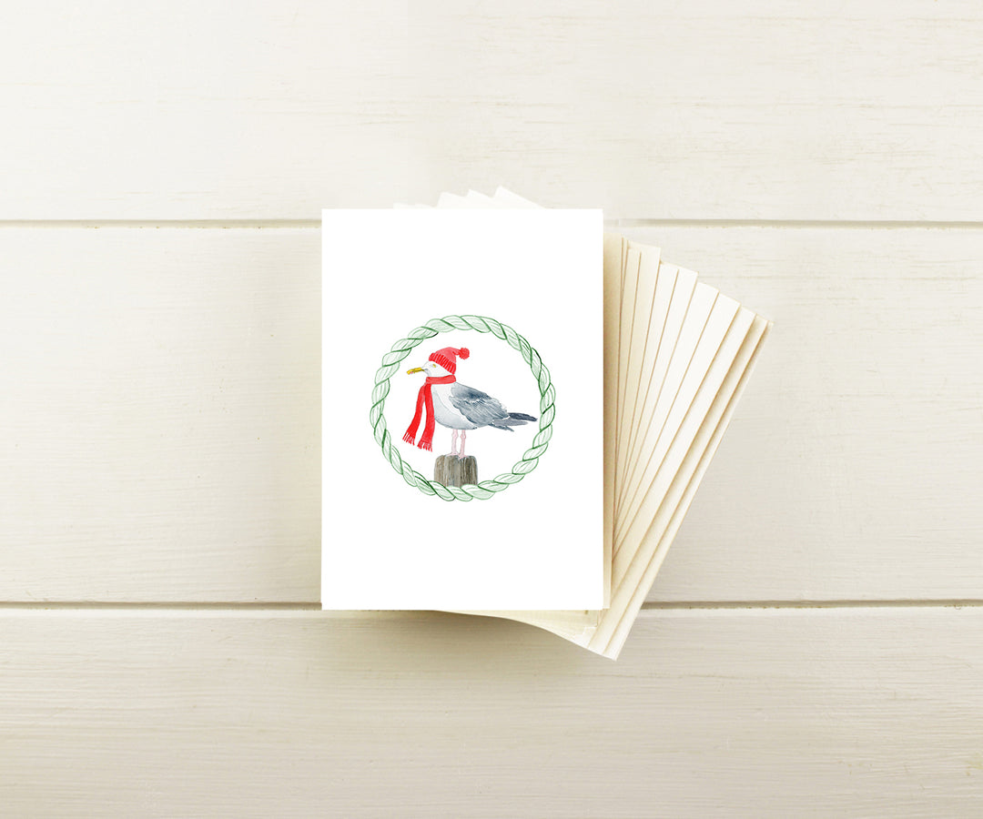 Festive Gull Holiday Note Cards